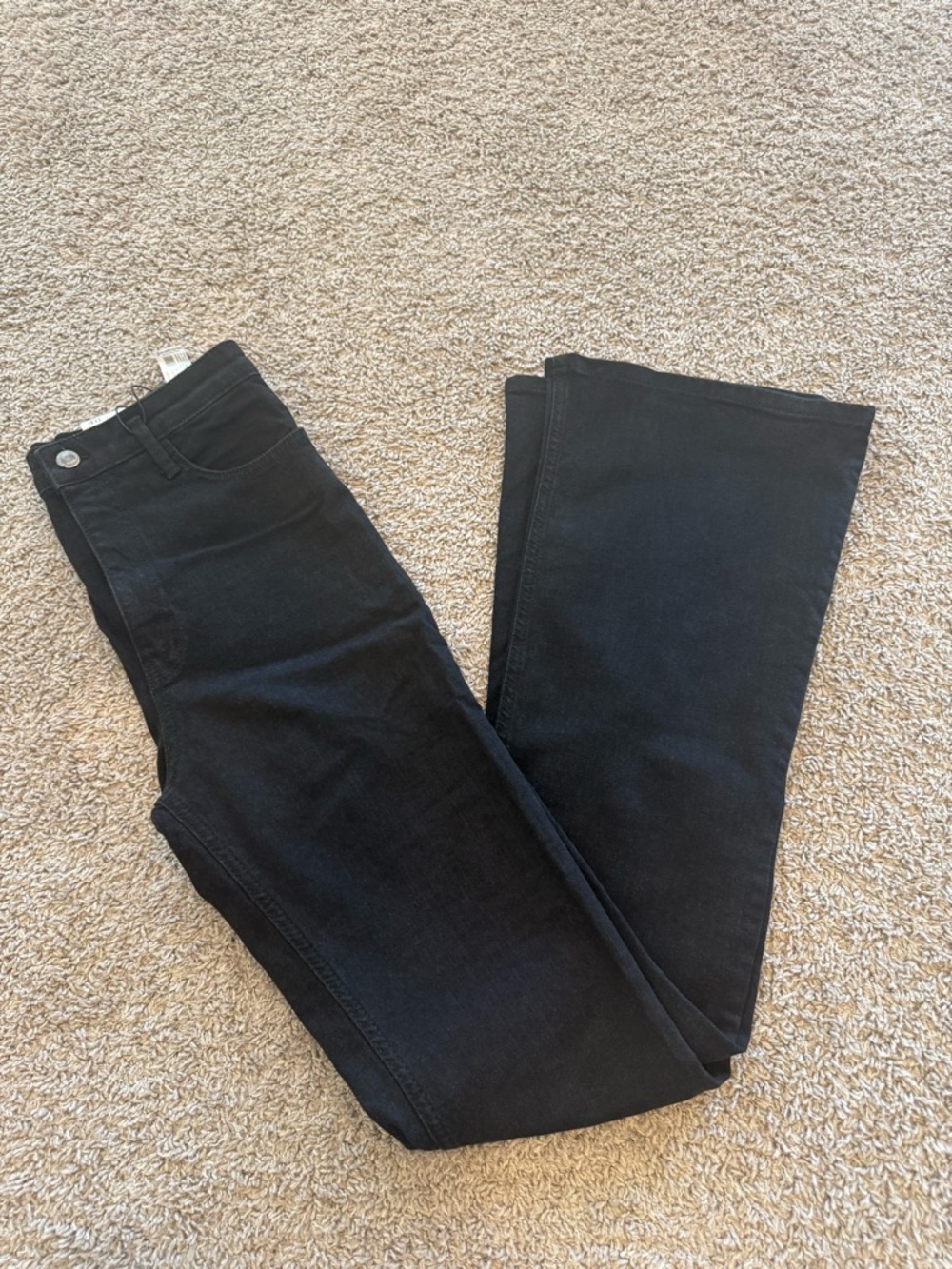 NWT Stradivarius New Flare Jeans (99% Cotton/1% Elastane), Black, Sz 8 Tall